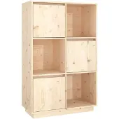vidaXL Hoge kast 38x35x117 cm massief grenenhout