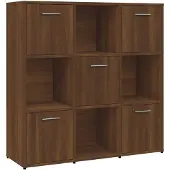 vidaXL Boekenkast 90x30x90 cm bewerkt hout bruin eikenkleur