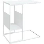 vidaXL Bijzettafel 55x36x59,5 cm bewerkt hout wit