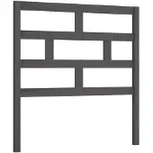 vidaXL Hoofdbord 106x4x100 cm massief grenenhout grijs