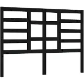 vidaXL Hoofdbord 126x4x104 cm massief grenenhout zwart