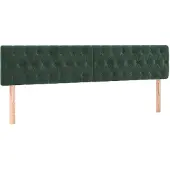 vidaXL Hoofdborden 200x7x78/88 cm fluweel donkergroen