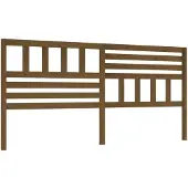 vidaXL Hoofdbord 186x4x100 cm massief grenenhout honingbruin