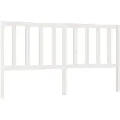vidaXL Hoofdbord 206x4x100 cm massief grenenhout wit