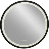 Plieger Nero Round spiegel rond 80 cm met LED met touch bediening