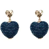 Go Dutch Label Oorknoppen full on beads hartje Blauw