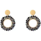 Go Dutch Label Oorknoppen beads circle Zwart