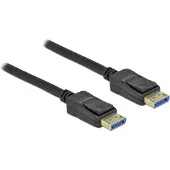 DeLOCK 80262 DisplayPort-kabel DisplayPort Aansluitkabel DisplayPort-stekker 2 m Zwart 10K UHD, Vergulde steekcontacten, Afgeschermd (drievoudig)