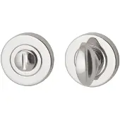 Hardbrass Nika toilet-/badkamersluiting rond 8mm - glans nikkel