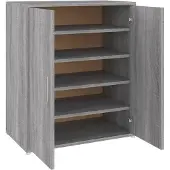 vidaXL Schoenenkast 60x35x70 cm bewerkt hout grijs sonoma eikenkleurig