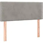 vidaXL Hoofdbord 90x5x78/88 cm fluweel lichtgrijs