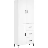 vidaXL Hoge kast 69,5x34x180 cm bewerkt hout wit