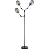Expo Lime vloerlamp 3x E27 met smoke glas kleur zwart H170xW90