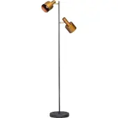 Expo Sledge vloerlamp 2x E27 vintage gold/zwart