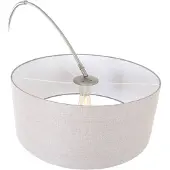 Steinhauer Vloerlamp Sparkled Light 7268ST+K1066RS Staal+Grijs Linnen