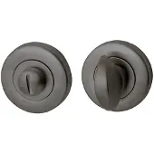 Hardbrass Artax toilet-/badkamersluiting rond 8mm - PVD gun metal