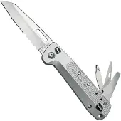 Leatherman Free K2X Zakmes - 8 functies - Gekarteld/Glad Lemmet - RVS
