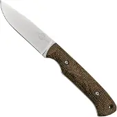 White River Knives Hunter Natural Burlap Micarta jachtmes, Owen Baker Jr. design