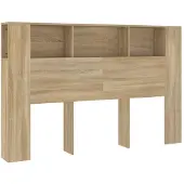 vidaXL Hoofdbordkast 160x18,5x104,5 cm sonoma eikenkleurig