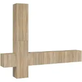 vidaXL 5-delige Tv-meubelset bewerkt hout sonoma eikenkleurig