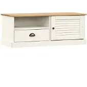 vidaXL Tv-meubel VIGO 106x40x40 cm massief grenenhout wit