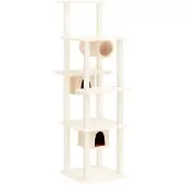 vidaXL Kattenmeubel met sisal krabpalen 169 cm crèmekleurig
