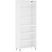 vidaXL Hoge kast 69,5x32,5x180 cm bewerkt hout wit