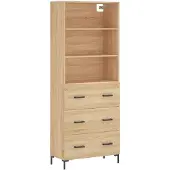 vidaXL Hoge kast 69,5x34x180 cm bewerkt hout sonoma eikenkleurig