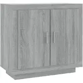vidaXL Dressoir 80x40x75 cm bewerkt hout grijs sonoma eikenkleurig