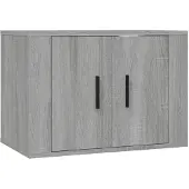 vidaXL Tv-wandmeubel 57x34,5x40 cm grijs sonoma eikenkleurig