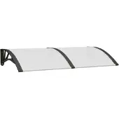 vidaXL Deurluifel 150x75 cm polycarbonaat zwart en transparant