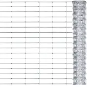 vidaXL Hek 50x0,8 m gegalvaniseerd staal zilverkleurig