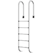 vidaXL Zwembadladder 54x38x211 cm 304 roestvrij staal