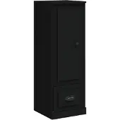 vidaXL Hoge kast, zwart, 36x35,5x103,5 cm, van houtvezel