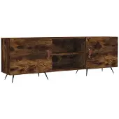 vidaXL Tv-meubel 150x30x50 cm bewerkt hout gerookt eikenkleurig