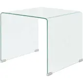 vidaXL Salontafel transparant 49,5x50x45 cm gehard glas