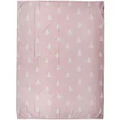 Clayre & Eef Plaid 130x170 cm Roze Wit Polyester Kerstbomen Deken Roze Deken