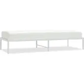vidaXL Bedframe, metaal, wit, 75x190 cm