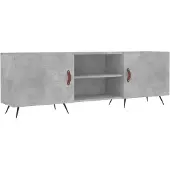 vidaXL Tv-meubel 150x30x50 cm bewerkt hout betongrijs