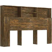 vidaXL Hoofdbordkast 160x19x103,5 cm gerookt eikenkleurig