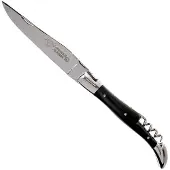 Laguiole En Aubrac 12 cm zakmes met kurkentrekker hoorn, L0312CPI-SSI1