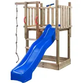 Swingking Speeltoren Mario met klimtouw en glijbaan groen