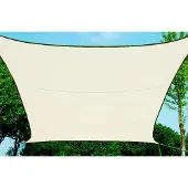 Perel Schaduwdoek, waterafstotend, 2 x 3 m, 160 g/m², polyester, rechthoek, crème