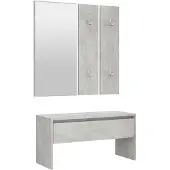 vidaXL Garderobe set bewerkt hout betongrijs