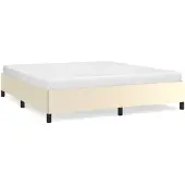 vidaXL Bedframe zonder matras, crème, 160x200 cm, kunstleer