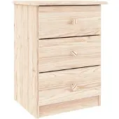vidaXL Nachtkastje ALTA 41x35x55,5 cm massief grenenhout