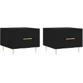 vidaXL Salontafels, 2 stuks, zwart, 50x50x40 cm, houtvezel