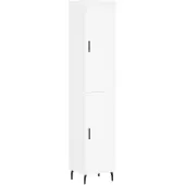 vidaXL Hoge kast 34,5x34x180 cm bewerkt hout wit