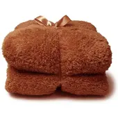 Unique living Plaid Teddy Donkerterracotta150 X 200 Cm