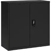 vidaXL Archiefkast 90x40x90 cm staal zwart